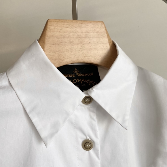 Vivienne Westwood Embroidered Oversized Batwing Sleeve Polo Collar